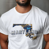 Retro Travel Iconisch Maryland Graphic T-shirt