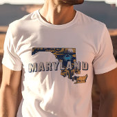 Retro Travel Iconisch Maryland Graphic T-shirt