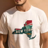 Retro Travel Iconisch New York Graphic T-shirt