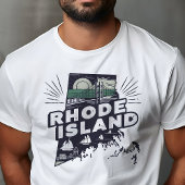 Retro Travel Iconisch Rhode Island Graphic T-shirt