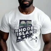 Retro Travel Iconisch Rhode Island Graphic T-shirt