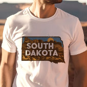 Retro Travel Iconisch South Dakota Graphic T-shirt