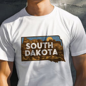Retro Travel Iconisch South Dakota Graphic T-shirt