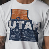 Retro Travel Iconisch Utah Graphic T-shirt