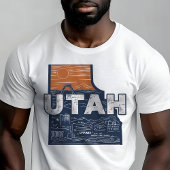 Retro Travel Iconisch Utah Graphic T-shirt