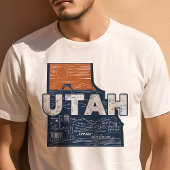 Retro Travel Iconisch Utah Graphic T-shirt