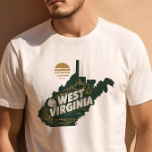 Retro Travel Iconisch West Virginia Graphic T-shirt