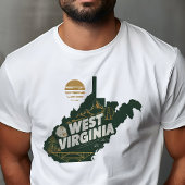 Retro Travel Iconisch West Virginia Graphic T-shirt