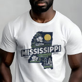 Retro Travel Iconische Mississippi Graphic T-shirt