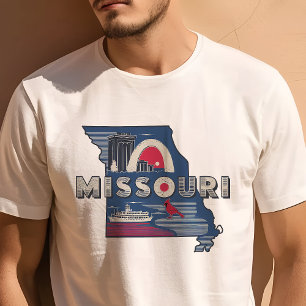 Retro Travel Iconische Missouri Graphic T-shirt