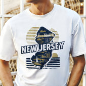 Retro Travel Iconische New Jersey Graphic T-shirt