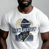 Retro Travel Iconische New Jersey Graphic T-shirt