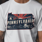 Retro Travel Iconische Pennsylvania Graphic T-shirt