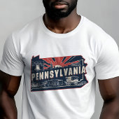 Retro Travel Iconische Pennsylvania Graphic T-shirt