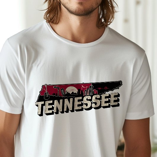 Retro Travel Iconische Tennessee Graphic T-shirt