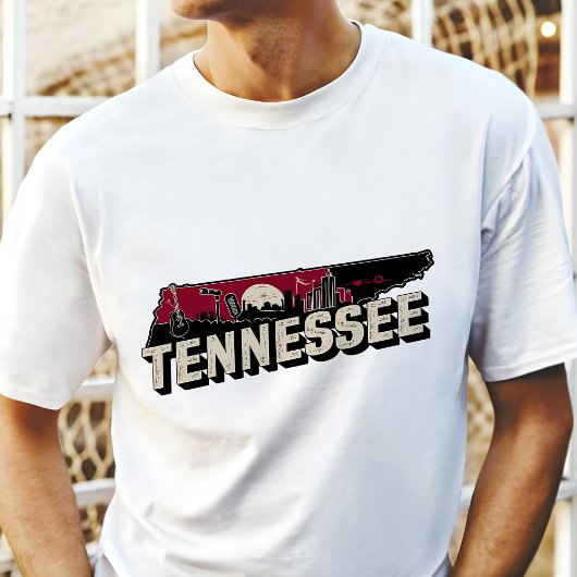 Retro Travel Iconische Tennessee Graphic T-shirt