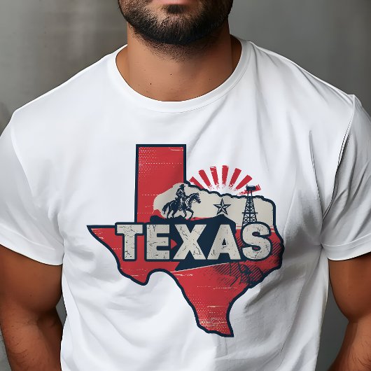 Retro Travel Iconische Texas Graphic T-shirt