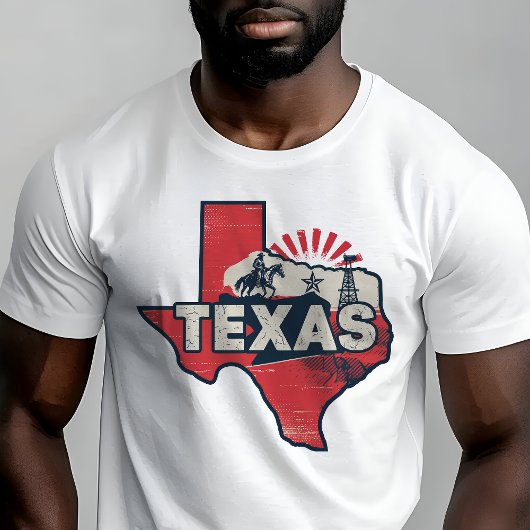 Retro Travel Iconische Texas Graphic T-shirt