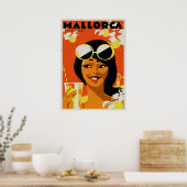 Retro Travel - Mallorca Balearen Spanje Poster (Keuken)