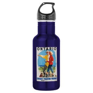 Retro Travel Ontario Poster Waterfles
