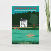 Retro Travel Poster Fletcher's Cove Washington DC Bedankkaart (Voorkant)