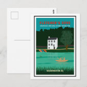 Retro Travel Poster Fletcher's Cove Washington DC Briefkaart (Voorkant / Achterkant)