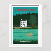 Retro Travel Poster Fletcher's Cove Washington DC Briefkaart (Voorkant)