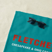 Retro Travel Poster Fletcher's Cove Washington DC Strandlaken (In situ)