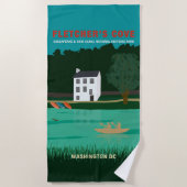 Retro Travel Poster Fletcher's Cove Washington DC Strandlaken (Voorkant)