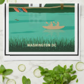 Retro Travel Poster Fletcher's Cove Washington DC Theedoek (Gevouwen)