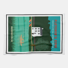 Retro Travel Poster Fletcher's Cove Washington DC Theedoek