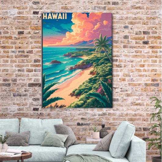 Retro Travel Poster - HAWAII