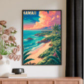  Retro Travel Poster - HAWAII