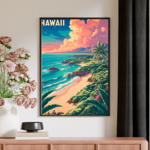  Retro Travel Poster - HAWAII