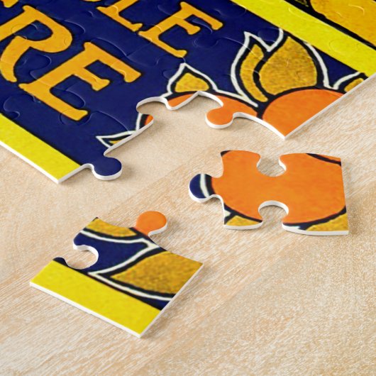 Retro Travel Poster Jamaica. Jigzaag Puzzle Legpuzzel (Zijkant)