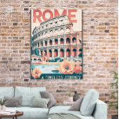  Retro Travel Poster – Rome, Italië