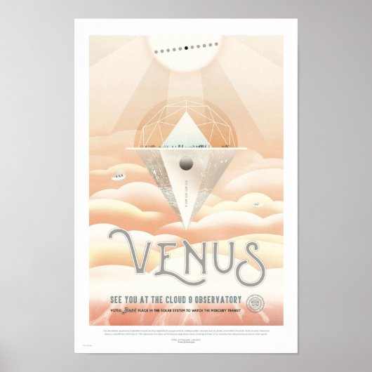 Retro Travel Poster - Venus (Voorkant)