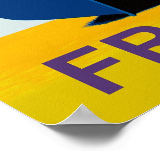 Retro Travel poster voor Normandië, Frankrijk (Hoek)