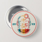 Retro Traverse City Bike Trail Ronde Button 7,6 Cm (Voorkant /achterkant)