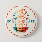 Retro Traverse City Bike Trail Ronde Button 7,6 Cm (Voorkant)