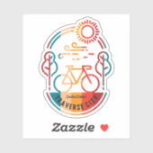 Retro Traverse City Bike Trail Sticker (Vel)