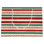 Retro Treasures Christmas stripes Groot Cadeauzakje (Voorkant)