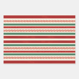 Retro Treasures Christmas stripes Inpakpapier Vel