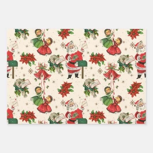 Retro Treasures Kerstmis Inpakpapier Vel (Voorkant)