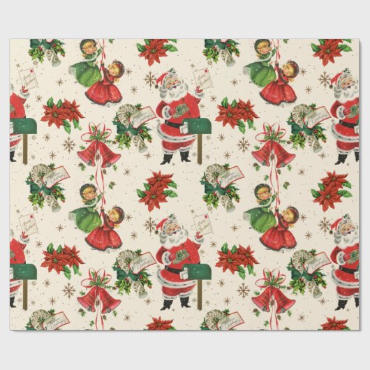 Retro Treasures kerstpapier Cadeaupapier (Vlak)