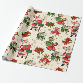 Retro Treasures kerstpapier Cadeaupapier