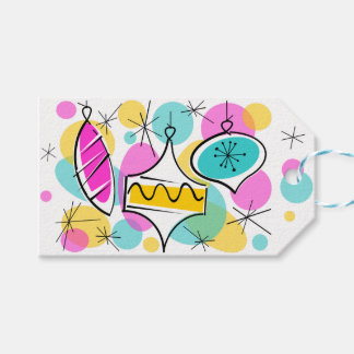 Retro Tree Baubles cadeaulabels