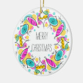 Retro Tree Baubles Circle Kerstversiering Keramisch Ornament (Links)