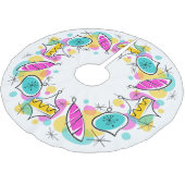 Retro Tree Baubles Cirkelboomrok Kerstboom Rok (Gekanteld)