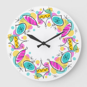 Retro Tree Baubles Cirkelklok Grote Klok